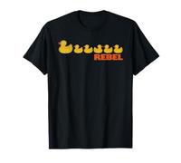 Don't go with the flow, REBEL, rubber duck T-Shirt