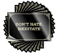Don't Hate. Meditate Laptop Tiny - Bathroom Stuff Sticker Self Adhesive Sticker(12X18CM)