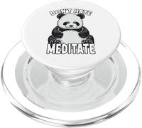 Don't Hate Meditate Yoga Panda Bear PopSockets PopGrip for MagSafe