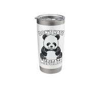Don't Hate Meditate Yoga Panda Bear Stainless Steel Insulated Tumbler