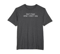Don't Hear What I Didn't Say Minimalist Autism Awareness T-Shirt, Men's Big and Tall, Dark Heather Grey, 2X Tall