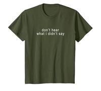 Don't Hear What I Didn't Say Minimalist Autism Awareness T-Shirt, Youth, Olive Green, Medium