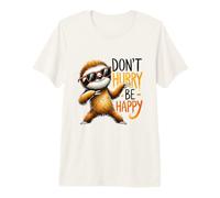 Don't Hurry Be Happy Sloth Sunglasses Relaxed Animal Premium T-Shirt