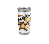 Don't Hurry Be Happy Sloth Sunglasses Relaxed Animal Stainless Steel Insulated Tumbler