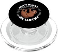 Don't Hurry Be Slothy Relax Lazy Sleeping Sloth PopSockets PopGrip for MagSafe