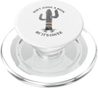 Don't Judge a book by it's cover cactus design PopSockets PopGrip for MagSafe