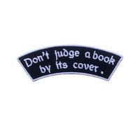 Don't Judge a Book by its coverIron On Patches Embroidered Applique Iron On for Jeans, Clothes, Caps, Backpack, Hats