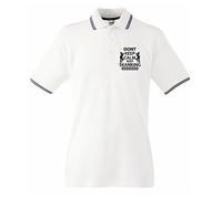 Don't Keep Calm Keep Skanking Men's Ska Contrast Polo T-Shirt (XL, White)