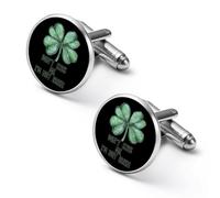 Don't Kiss Me I'm Not Irish Shirt Cufflinks for Men Cuff Links Tie Father Husband Wedding Business 1.7cm