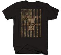 Don't Know If I'll Win Won't Lose American Flag Camo Mens T Shirt(XX-Large)