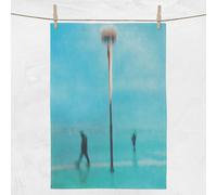 Don't Leave Me Cotton Tea Towel - White