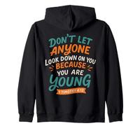 Don't Let Anyone Look Down On You - Vintage Christian Faith Zip Hoodie