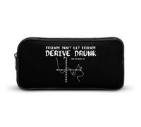 Don't Let Friends Derive Drunk1 Simple Pencil Case Big Capacity Pouch Box Travel Makeup Bag