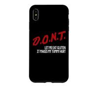 DON'T Let Me Eat Gluten It Makes My Tummy Hurt Funny Sarcasm Case for iPhone XS Max
