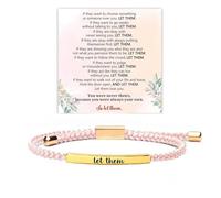 Dont Let The Hard Days Win Bracelet, Adjustable Motivational Tube Hand Braided for Women Men Stainless Steel to My Daughter Best Friend Gift for Women Men, Large, Stainless Steel, No Gemstone