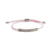Don't Let the Hard Days Win Bracelet, Handmade Braided Cord, Inspirational