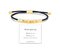 Dont Let The Hard Days Win Bracelet Inspirational Gifts for Women Adjustable Braided Tube Bracelet Don't Let The Hard Days Win Bracelets for Women Trendy 2025, Alloy, no gemstone