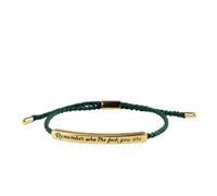 Don't Let The Hard Days Win Bracelet,Waterproof Adjustable Handmade Braided Tube Bracelets,Remember Who The You Are Motivational Strength Bracelet, With Inspirational Card（Green）