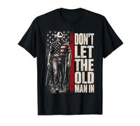 Don't Let The Old Man in Vintage American Flag Cowboy T-Shirt