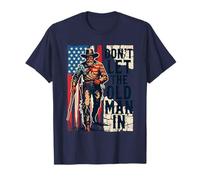 Don't Let The Old Man in Vintage American Flag Cowboy T-Shirt