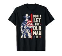 Don't Let The Old Man in Vintage American Patriotic Cowboy T-Shirt