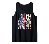 Don't Let The Old Man in Vintage American Patriotic Cowboy Tank Top