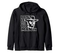 Don't let the old man in vintage Man wearing cowboy hat Zip Hoodie