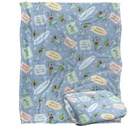 Dont Let The Pigeon Drive The Sleigh Joy Pattern Blue Silky Touch Super Soft Throw Blanket 152 X 127 cm