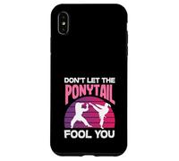 Dont Let The Ponytail Fool You Karate Girl Kick Martial Art Case for iPhone XS Max