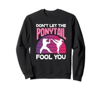 Dont Let The Ponytail Fool You Karate Girl Kick Martial Art Sweatshirt