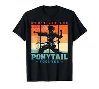 Don't Let The Ponytail Fool You Value Graphic T-Shirt, Men, Black, XL