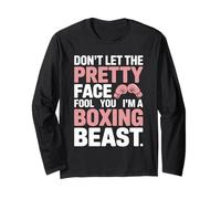 Don't Let the Pretty Face Fool You Boxing Beast Girl boxer Long Sleeve T-Shirt