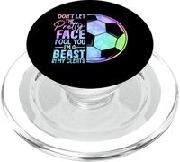 Don't Let The Pretty Face Fool You I'm A Beast In My Cleats PopSockets PopGrip for MagSafe
