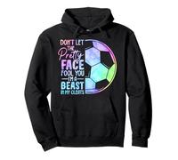 Don't Let The Pretty Face Fool You I'm A Beast In My Cleats Pullover Hoodie