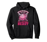 Don't Let The Pretty Face Fool You I'm A Softball Beast Pullover Hoodie