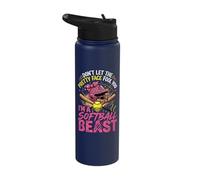 Don't Let The Pretty Face Fool You I'm A Softball Beast Stainless Steel Insulated Water Bottle