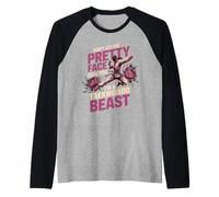 Don't Let The Pretty Face Fool You I'm A Taekwondo Beast Raglan Baseball Tee