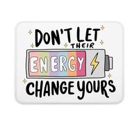 Don't Let Their Energy Change Yours Inspirational Mouse Pad, Trendy Preppy Mental Health Positive Energy Mouse Pads for Work Wireless Mouse Computers Laptop Desk Accessories, 9.4"x7.9"