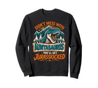 Don't lie down with aunt on dinosaur aunt Sweatshirt