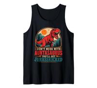 Don't Lie Down with Aunt on Dinosaur Aunt Tank Top