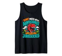 Don't Lie Down with Aunt on Dinosaur Aunt Tank Top