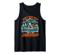 Don't Lie Down with Aunt on Dinosaur Aunt Tank Top