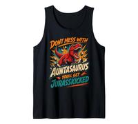 Don't Lie Down with Aunt on Dinosaur Aunt Tank Top