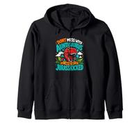 Don't lie down with aunt on dinosaur aunt Zip Hoodie