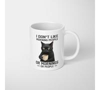 Dont Like Morning People Mug Funny Coffee Lover Anti Morning Quote Grumpy Sleepy Caffeine Addict Coffee Cup Cheeky Humour Novelty Gift For Him Her Work Office Colleague Secret Santa Birthday Ceramic