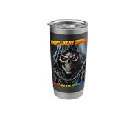 Don't Like My Driving Stay Off The Sidewalk Cringe Skeleton Stainless Steel Insulated Tumbler