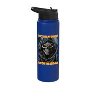 Don't Like My Driving Stay Off The Sidewalk Cringe Skeleton Stainless Steel Insulated Water Bottle