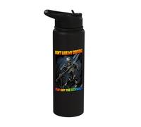 Don't Like My Driving Stay Off The Sidewalk Cringe Skeleton Stainless Steel Insulated Water Bottle