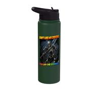 Don't Like My Driving Stay Off The Sidewalk Cringe Skeleton Stainless Steel Insulated Water Bottle
