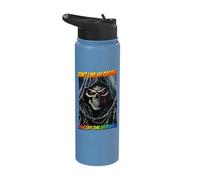 Don't Like My Driving Stay Off The Sidewalk Cringe Skeleton Stainless Steel Insulated Water Bottle